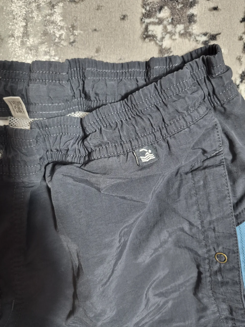 Vintage Adidas swim trunks 90s three side stripes cargo pocket mesh Drawstr.M
